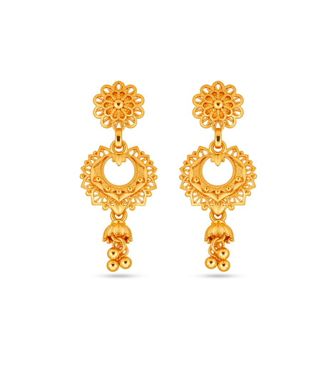 Gold Plated Authentic Classic Chandbali Earrings