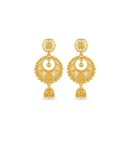 Gold Plated Glamorous Chandbali Earrings