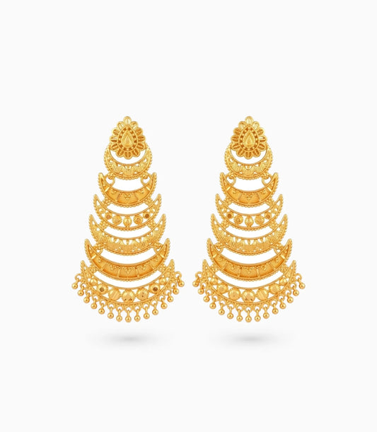 Gold Plated Chic Dangler Earrings