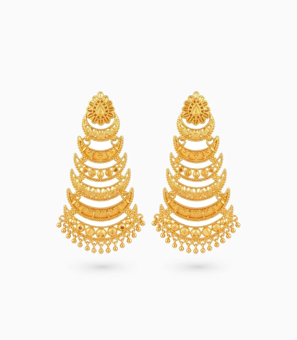 Gold Plated Chic Dangler Earrings