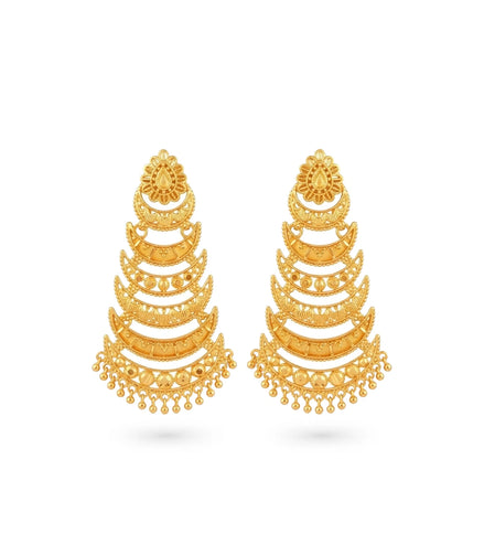 Gold Plated Chic Dangler Earrings