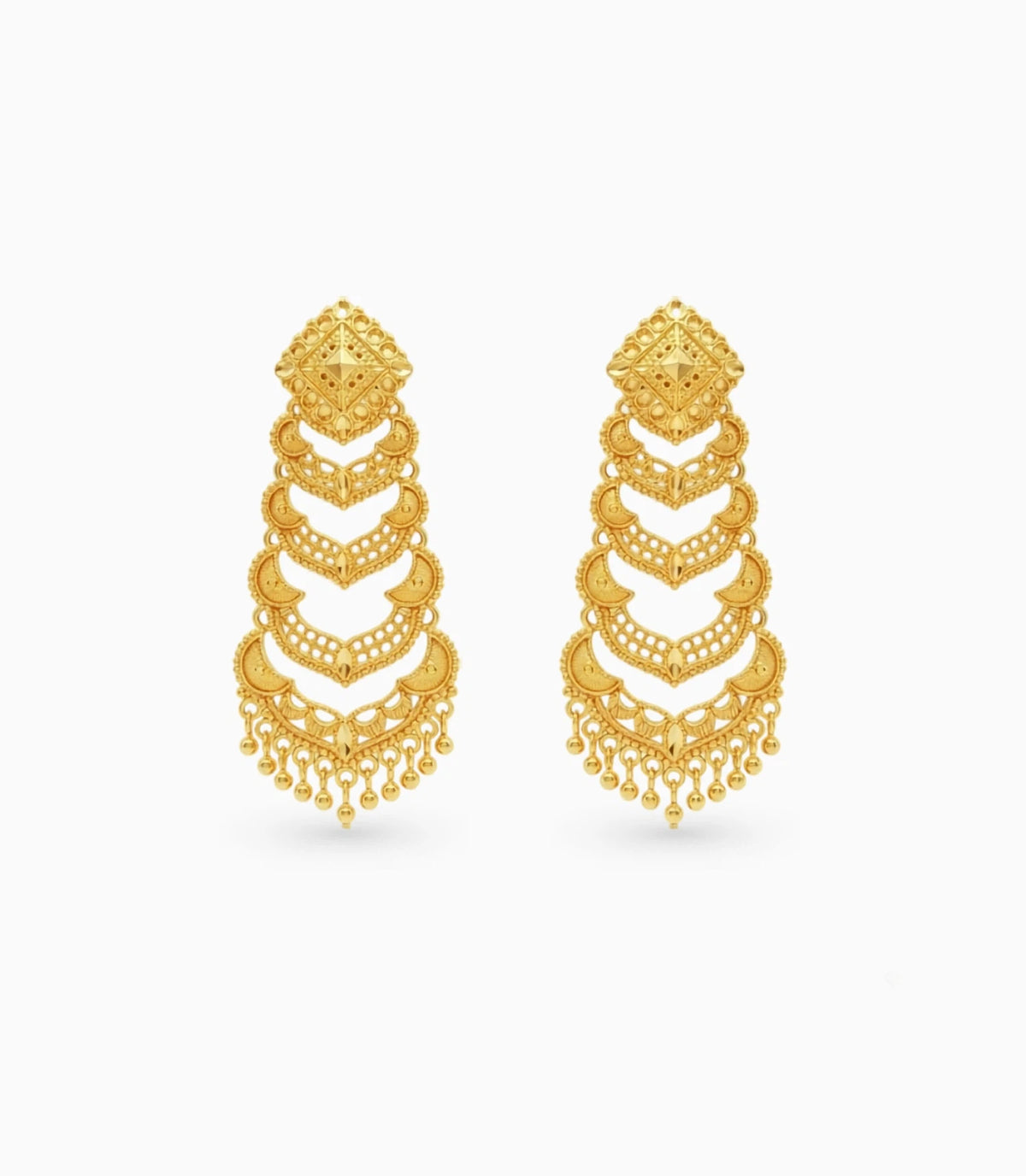 Gold Plated Traditional Dangler Earrings