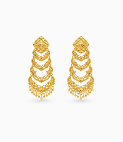 Gold Plated Traditional Dangler Earrings