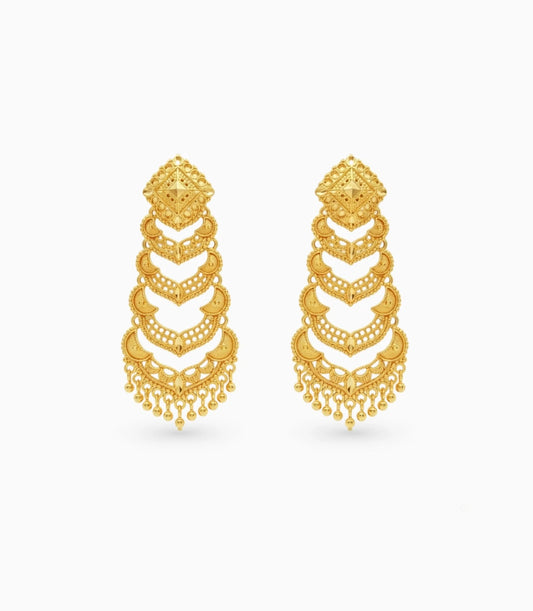 Gold Plated Traditional Dangler Earrings