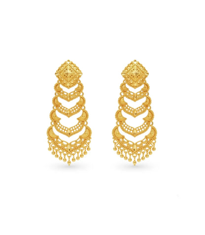Gold Plated Traditional Dangler Earrings