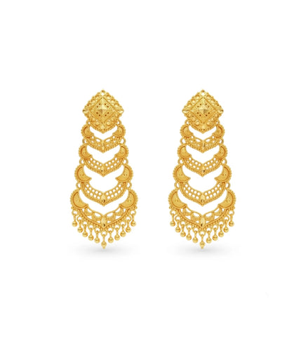Gold Plated Traditional Dangler Earrings