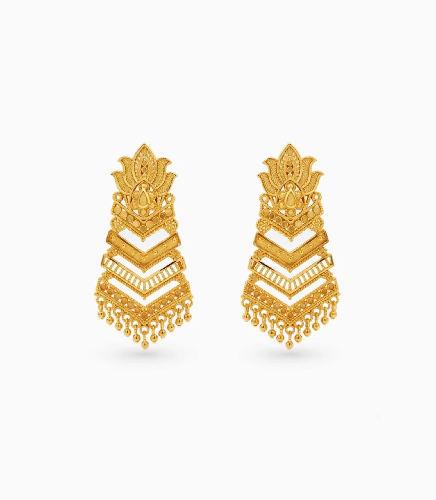 Gold Plated Statement Dangler Earrings