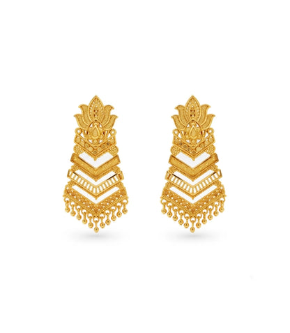 Gold Plated Statement Dangler Earrings