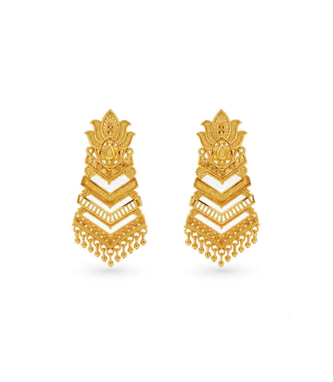 Gold Plated Statement Dangler Earrings