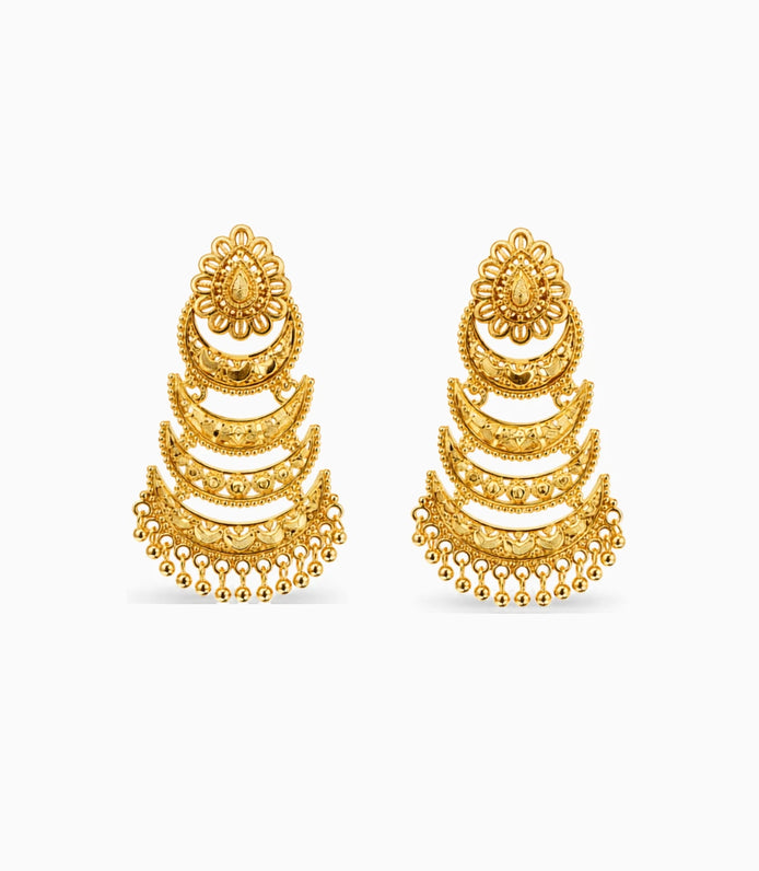 Gold Plated Graceful Dangler Earrings