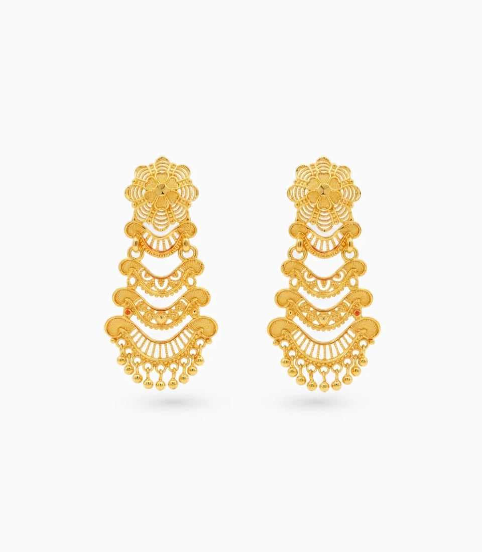 Gold Plated Luxurious Dangler Earrings