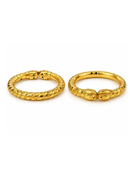 Gold Plated Wedding Elephant Motif Kada