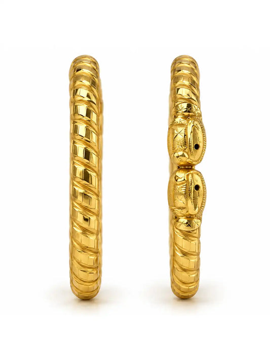 Gold Plated Wedding Elephant Motif Kada