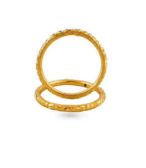 Gold Plated Wedding Twisted Leaf Kada