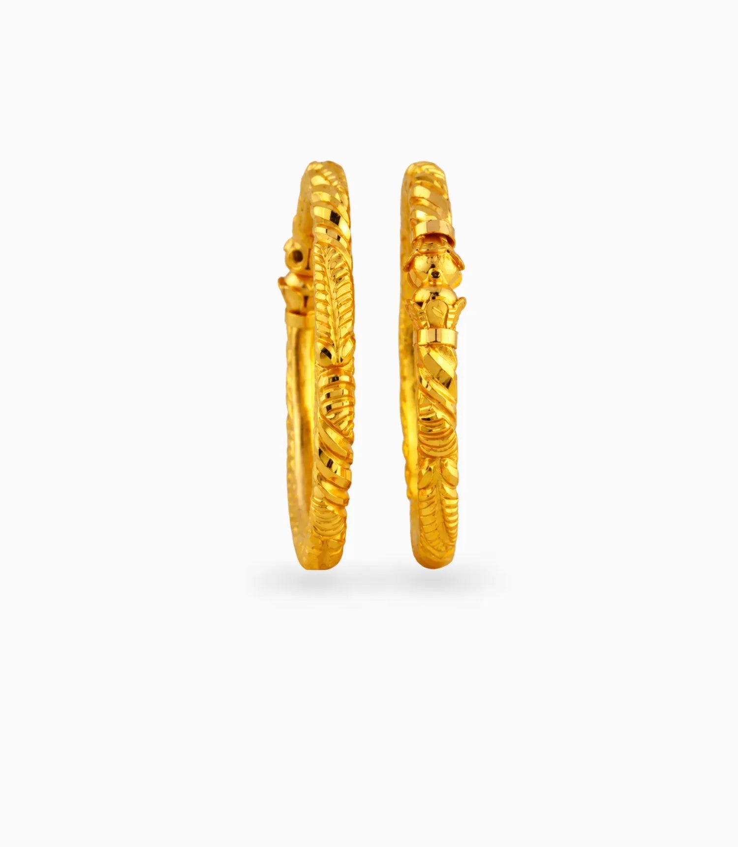 Gold Plated Wedding Floral Leaf Kada