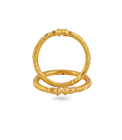 Gold Plated Wedding Floral Leaf Kada