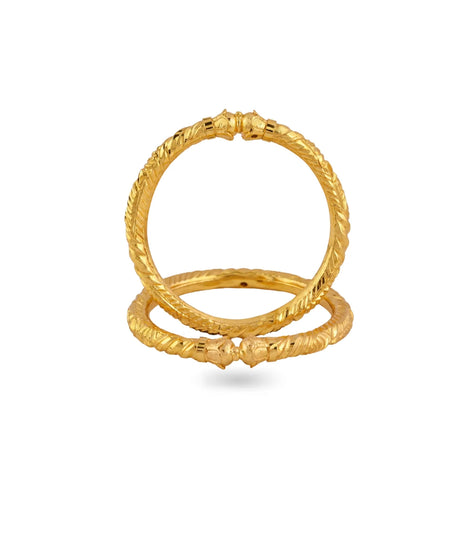 Gold Plated Wedding Floral Leaf Kada