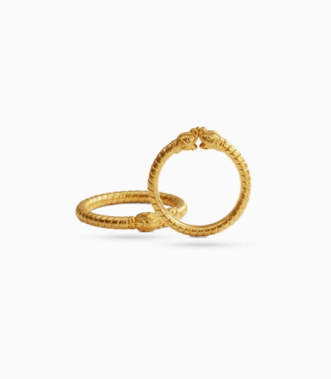 Gold Plated Wedding Elephant Motif Kada