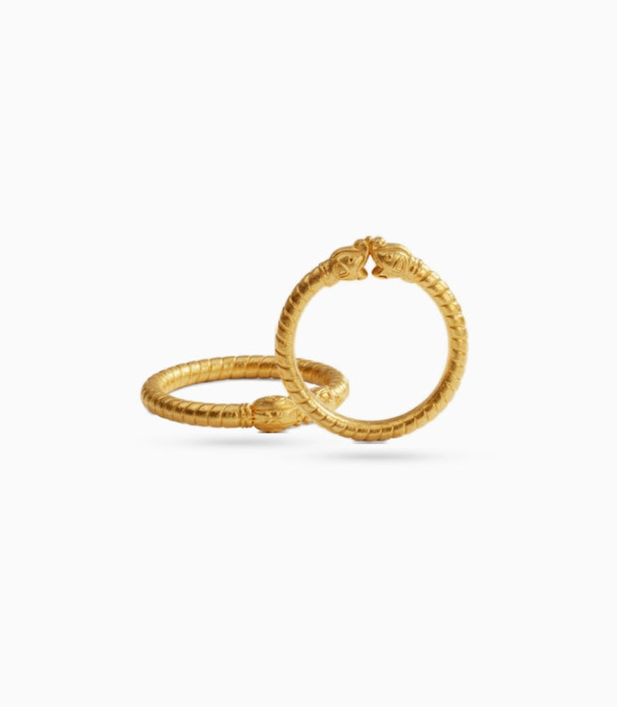 Gold Plated Wedding Elephant Motif Kada
