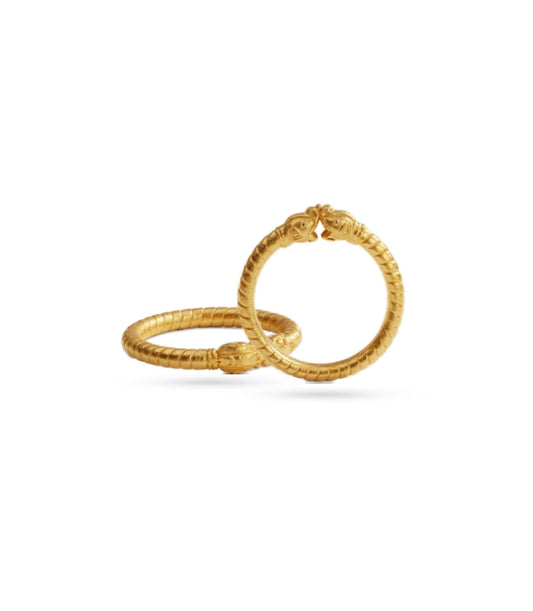 Gold Plated Wedding Elephant Motif Kada