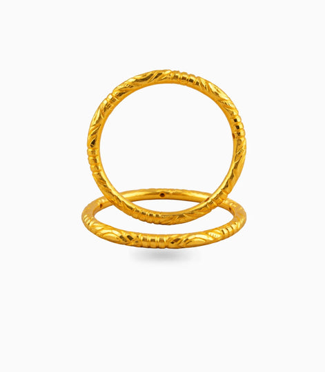 Gold Plated Wedding Diamond Cut Kada