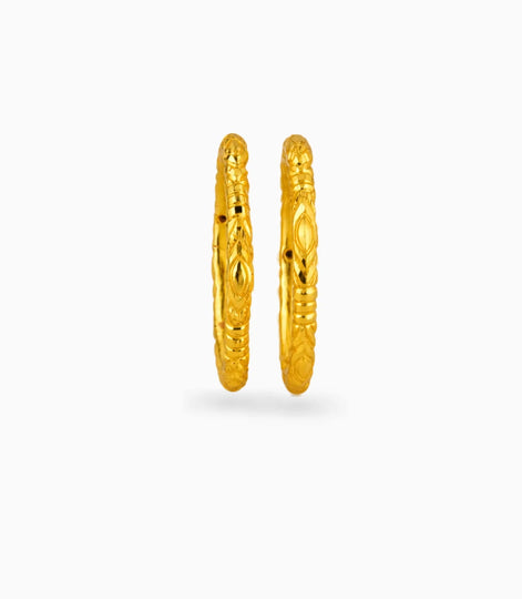 Gold Plated Wedding Diamond Cut Kada