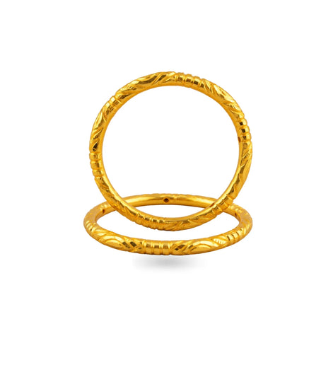 Gold Plated Wedding Diamond Cut Kada