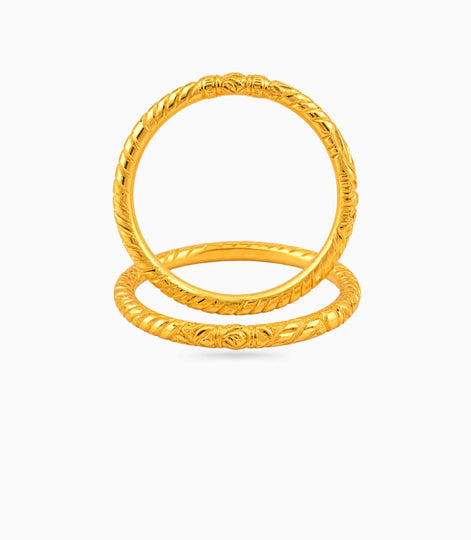 Gold Plated Wedding Geometric Pattern Kada