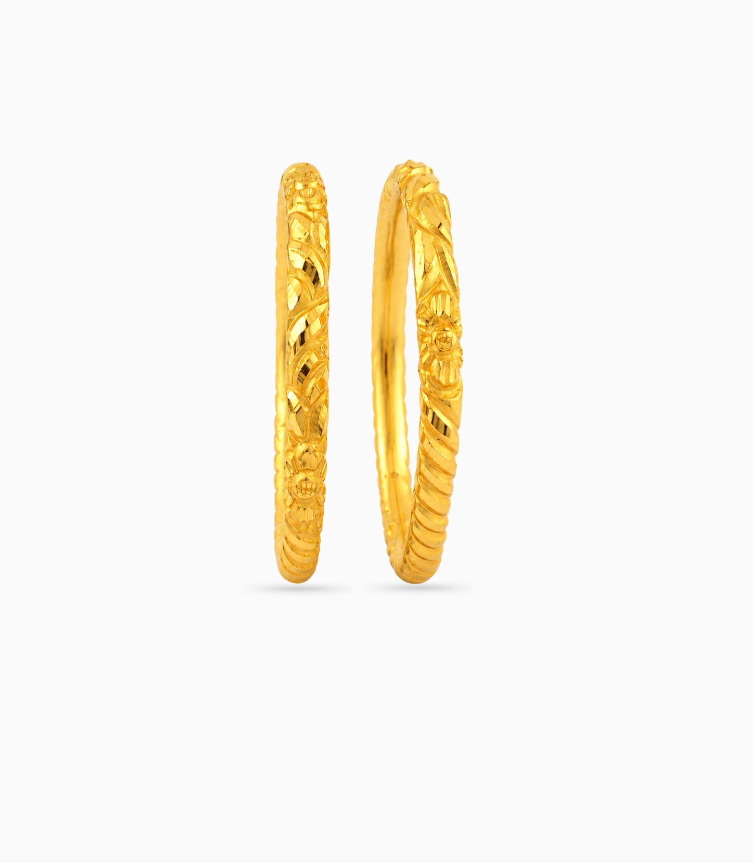 Gold Plated Wedding Geometric Pattern Kada