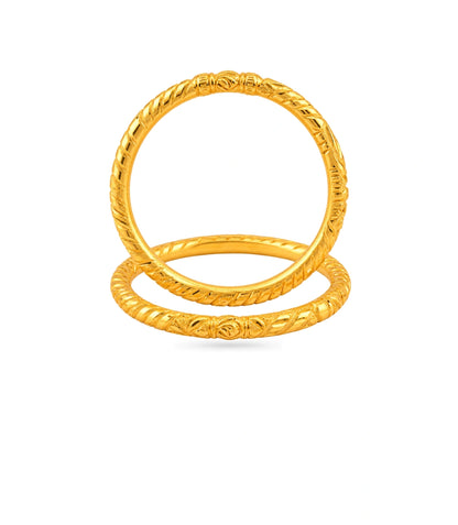 Gold Plated Wedding Geometric Pattern Kada