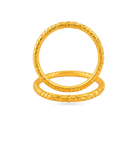 Gold Plated Wedding Geometric Pattern Kada