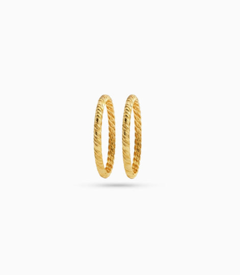 Gold Plated Wedding Simple Twisted Kada
