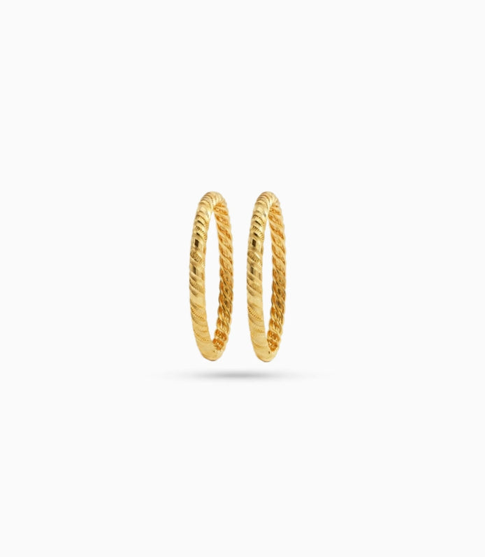 Gold Plated Wedding Simple Twisted Kada