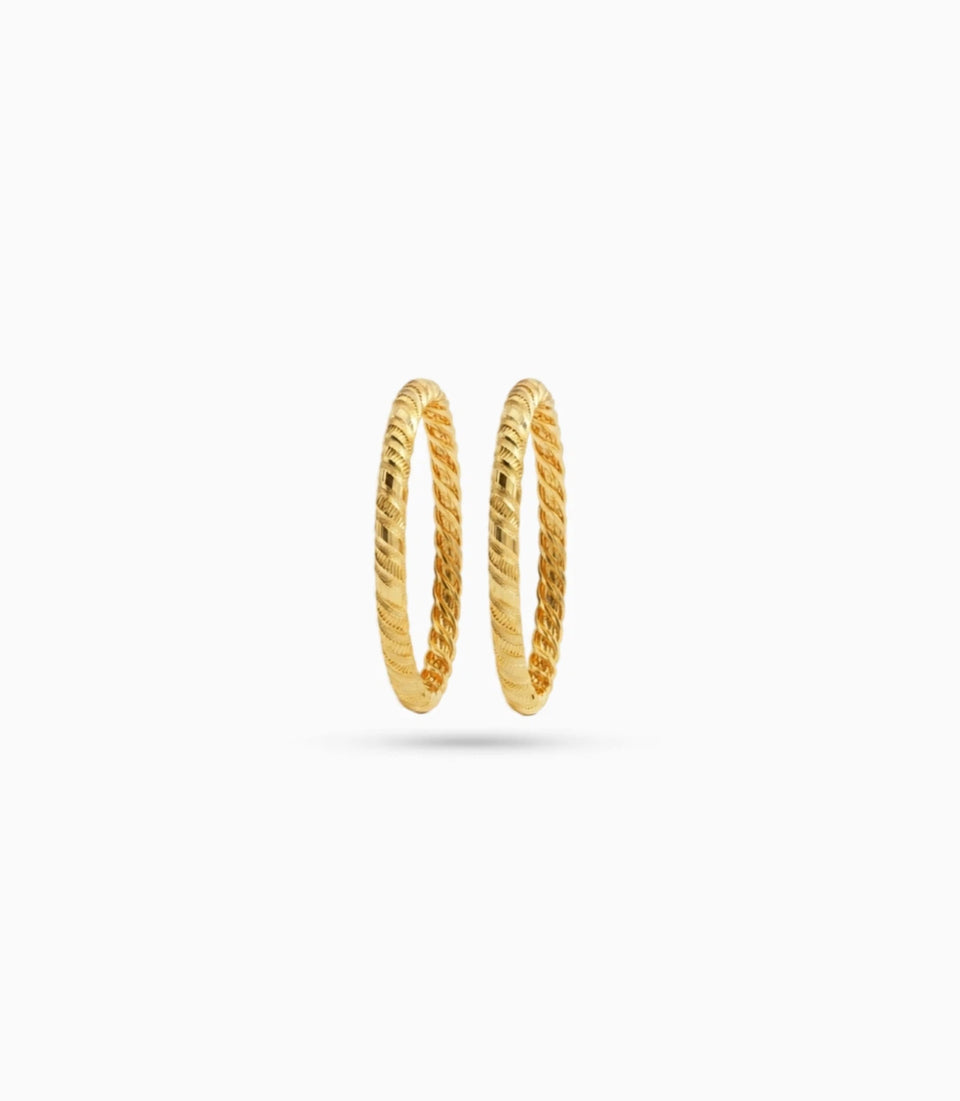 Gold Plated Wedding Simple Twisted Kada