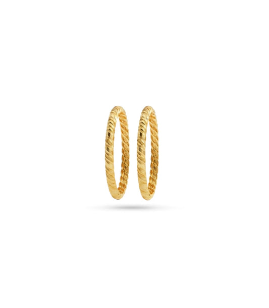Gold Plated Wedding Simple Twisted Kada