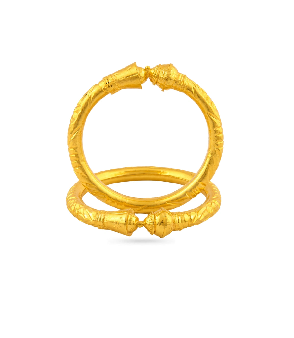 Gold Plated Wedding Floral Engraving Kada