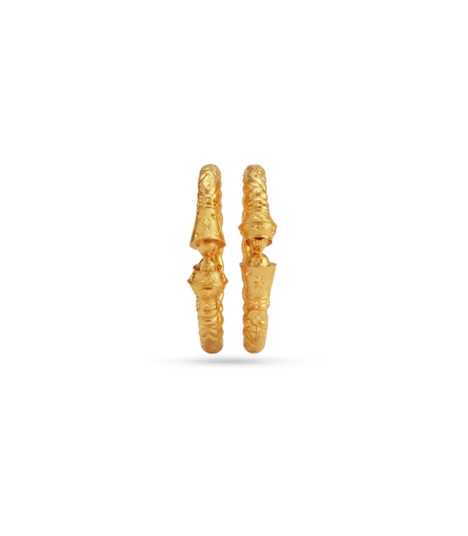 Gold Plated Wedding Floral Engraving Kada