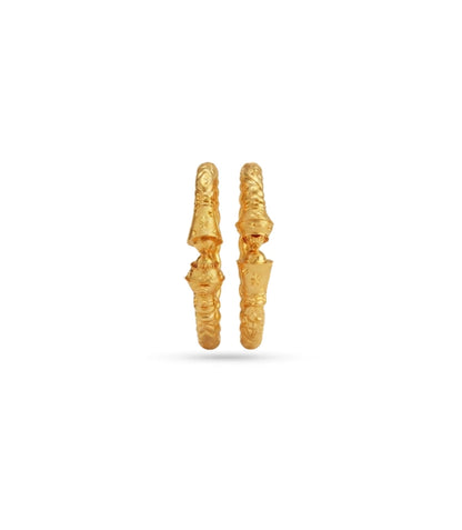 Gold Plated Wedding Floral Engraving Kada