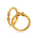 Gold Plated Wedding Twisted Peacock Motif Kada