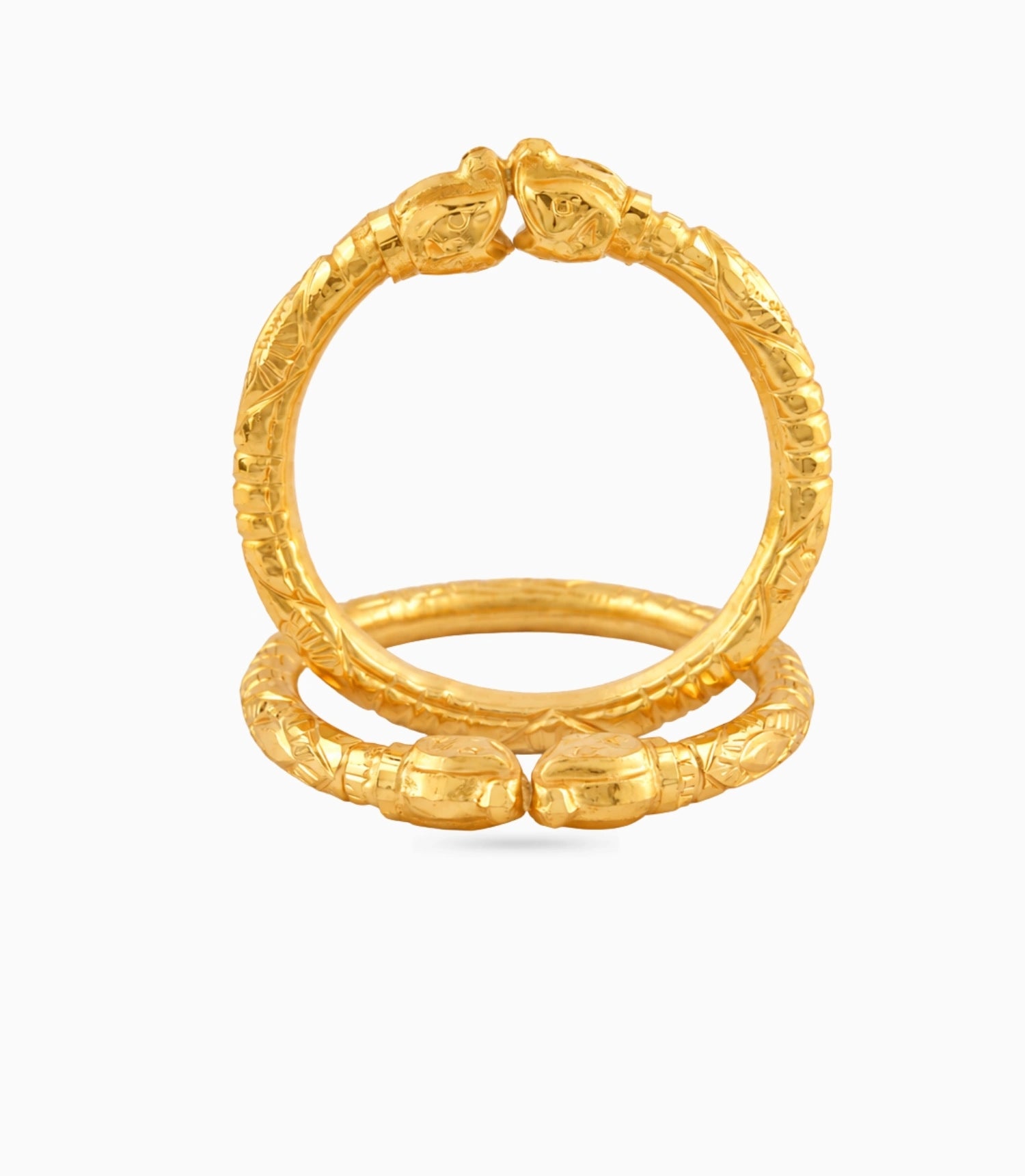 Gold Plated Wedding Shining Elephant Kada