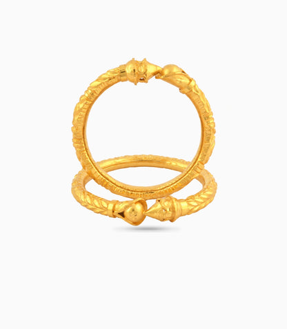 Gold Plated Wedding Heart Motif Kada