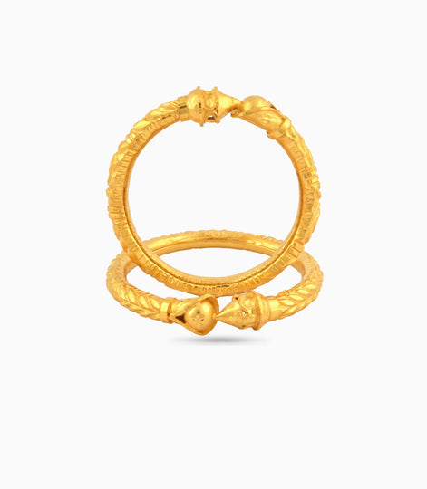 Gold Plated Wedding Heart Motif Kada