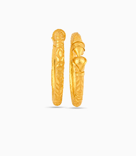 Gold Plated Wedding Heart Motif Kada