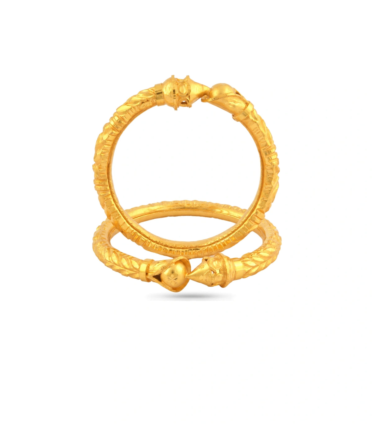 Gold Plated Wedding Heart Motif Kada