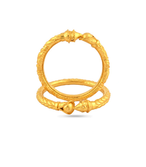 Gold Plated Wedding Heart Motif Kada