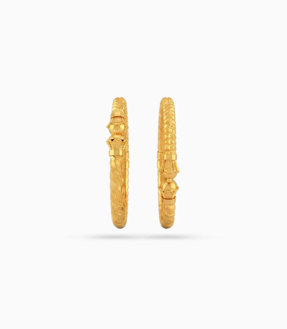 Gold Plated Wedding Twisted Kada
