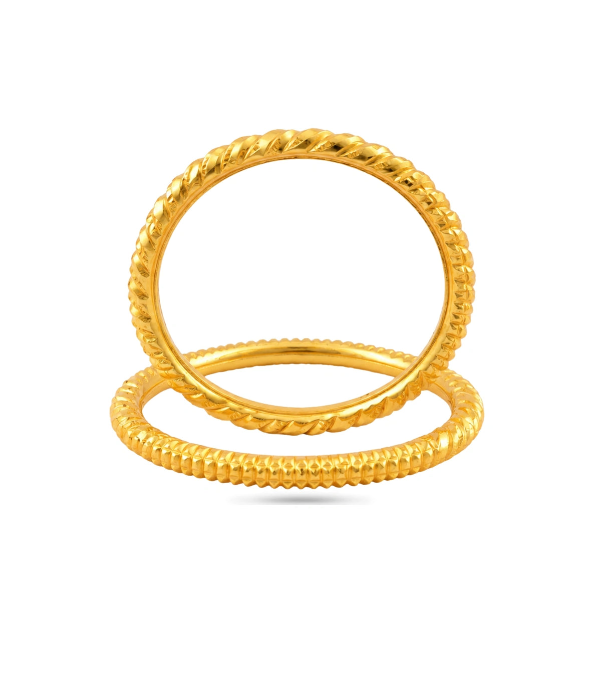 Gold Plated Wedding Twisted Engraved Kada
