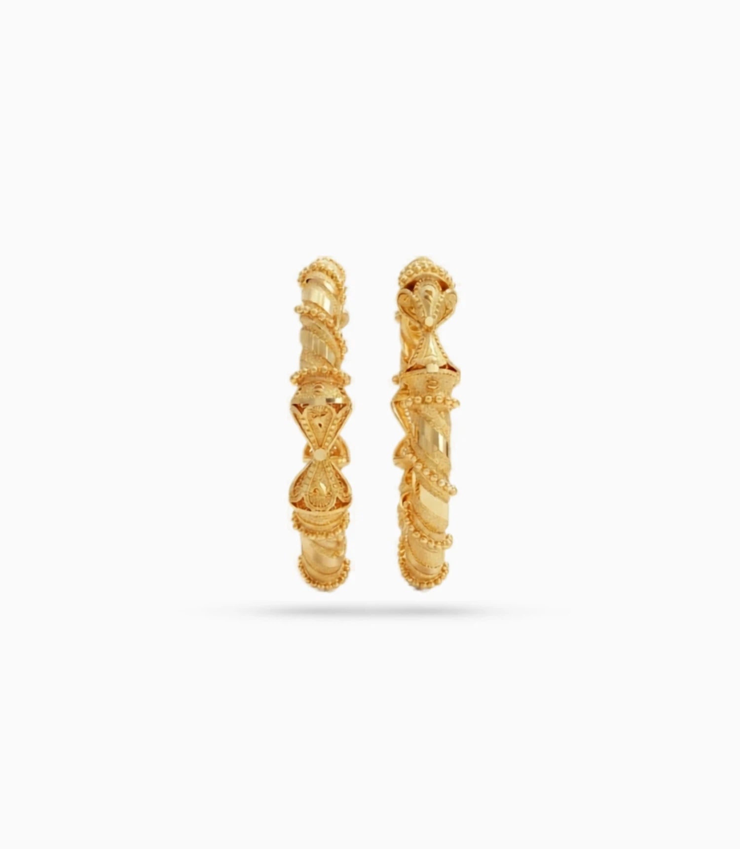 Gold Plated Wedding Twisted Paisley Kada