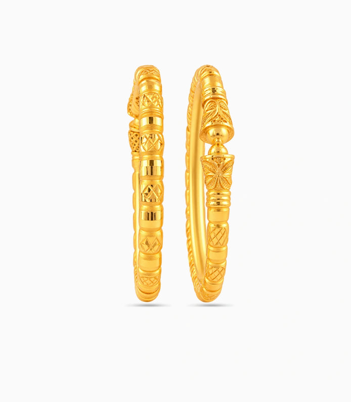 Gold Plated Wedding Floral Heritage Kada