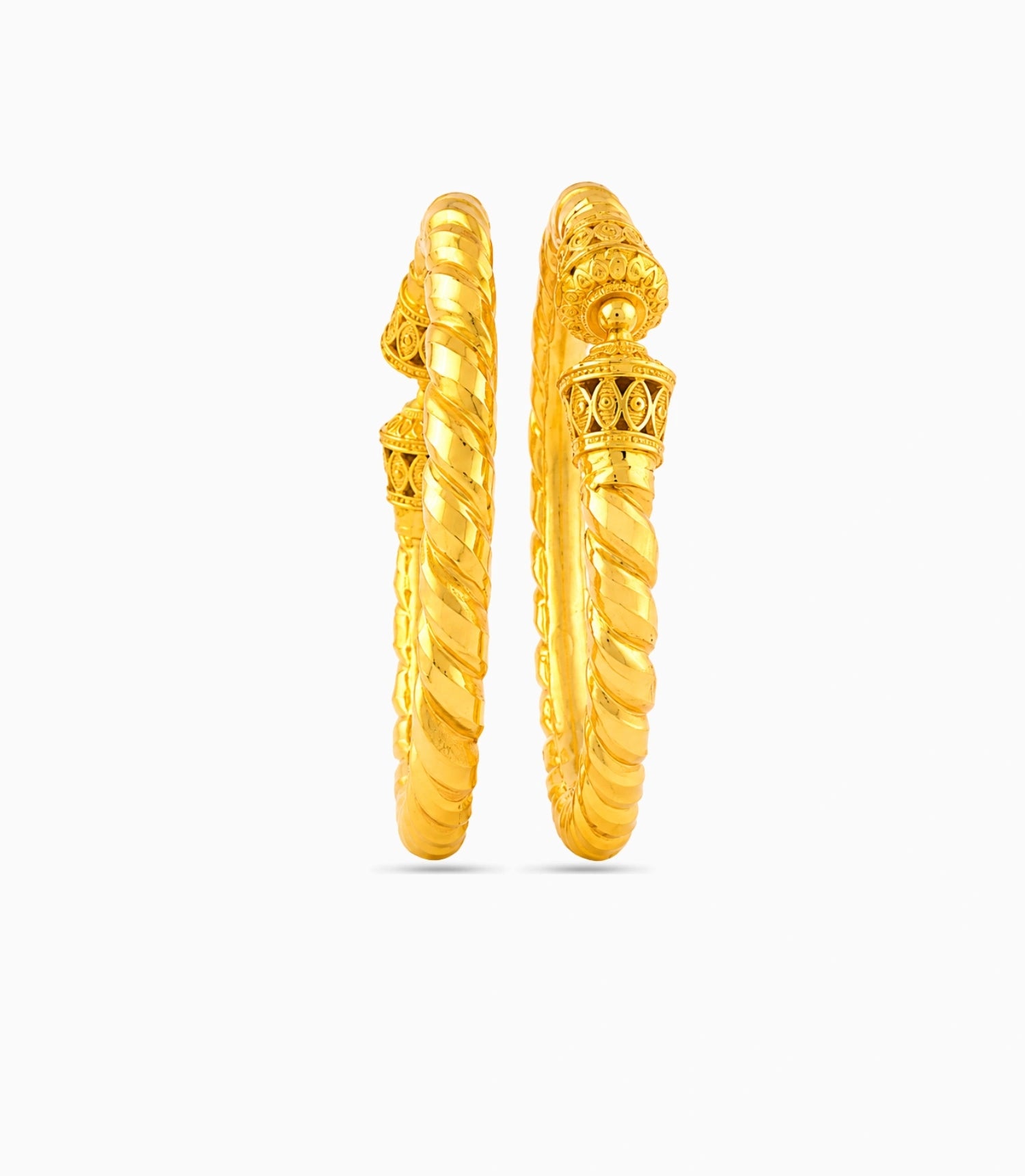 Gold Plated Wedding Spiral Rope Kada